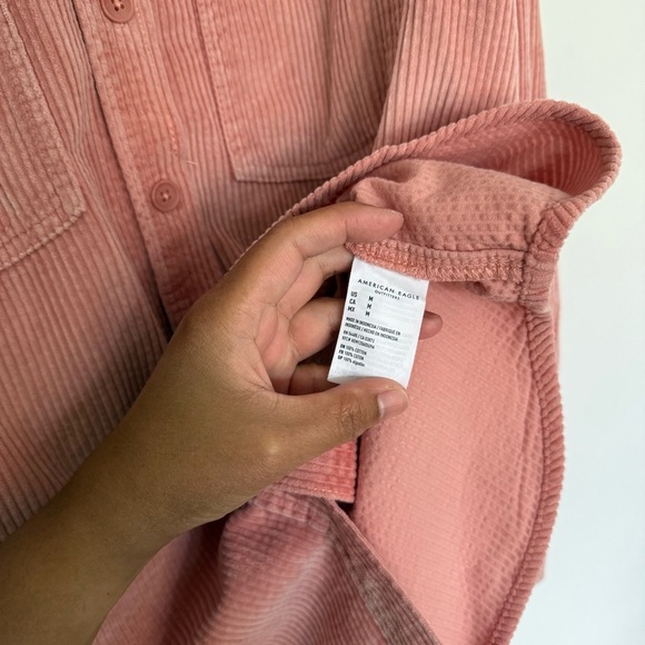 American Eagle Outfitters Pink Corduroy Shirt - Picture 8 of 9